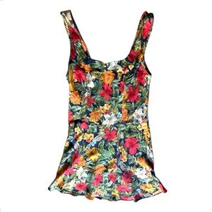 Victoria’s Secret Vintage Hawaiian Floral 100% Silk Dress Sz M